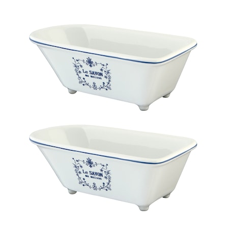 Kingston Brass BATUBRWD 5-5/8" Miniature Ceramic Classic Bathtub (2-Pieces), White BATUBRWD